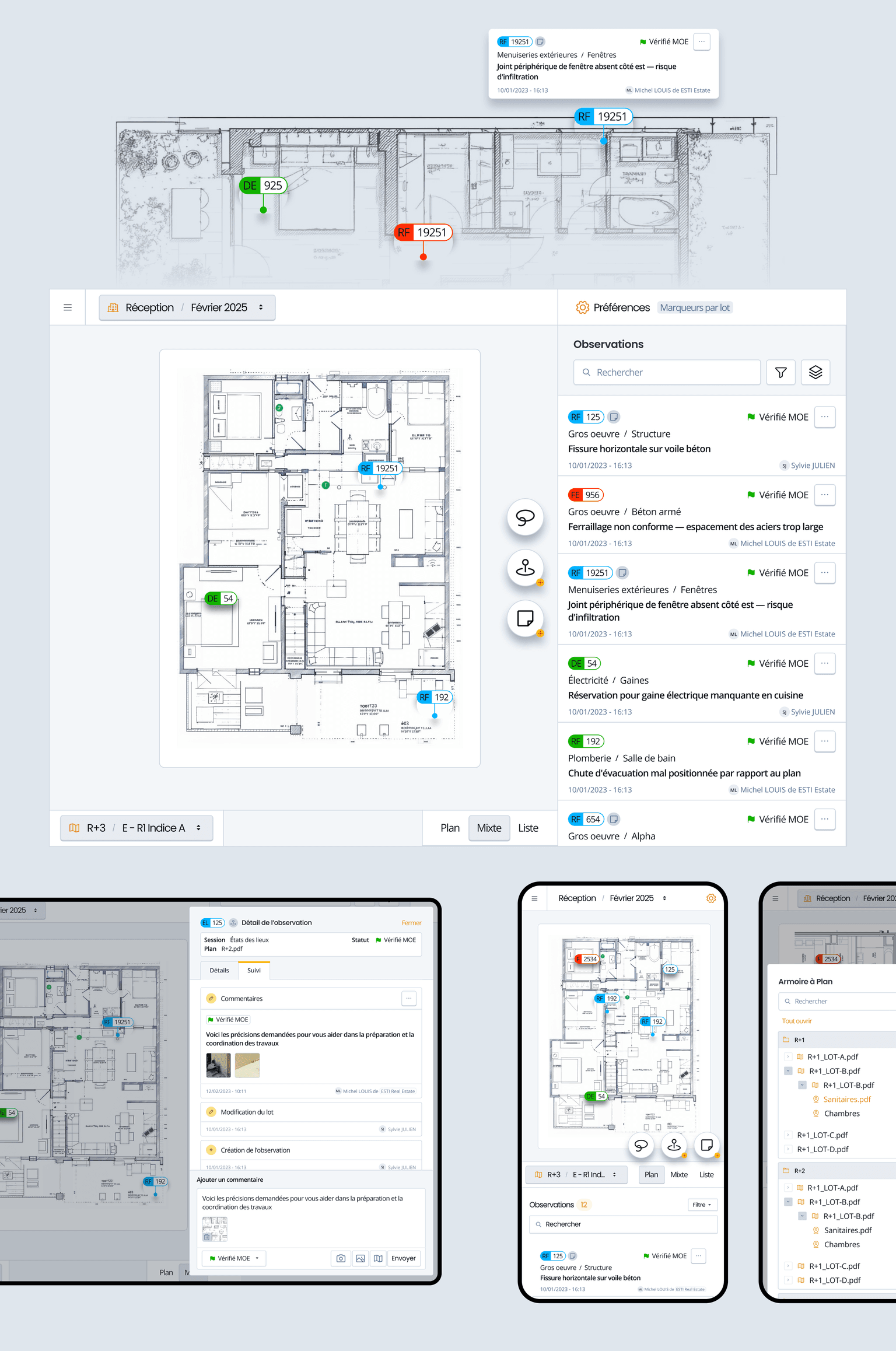 Construction site and project view