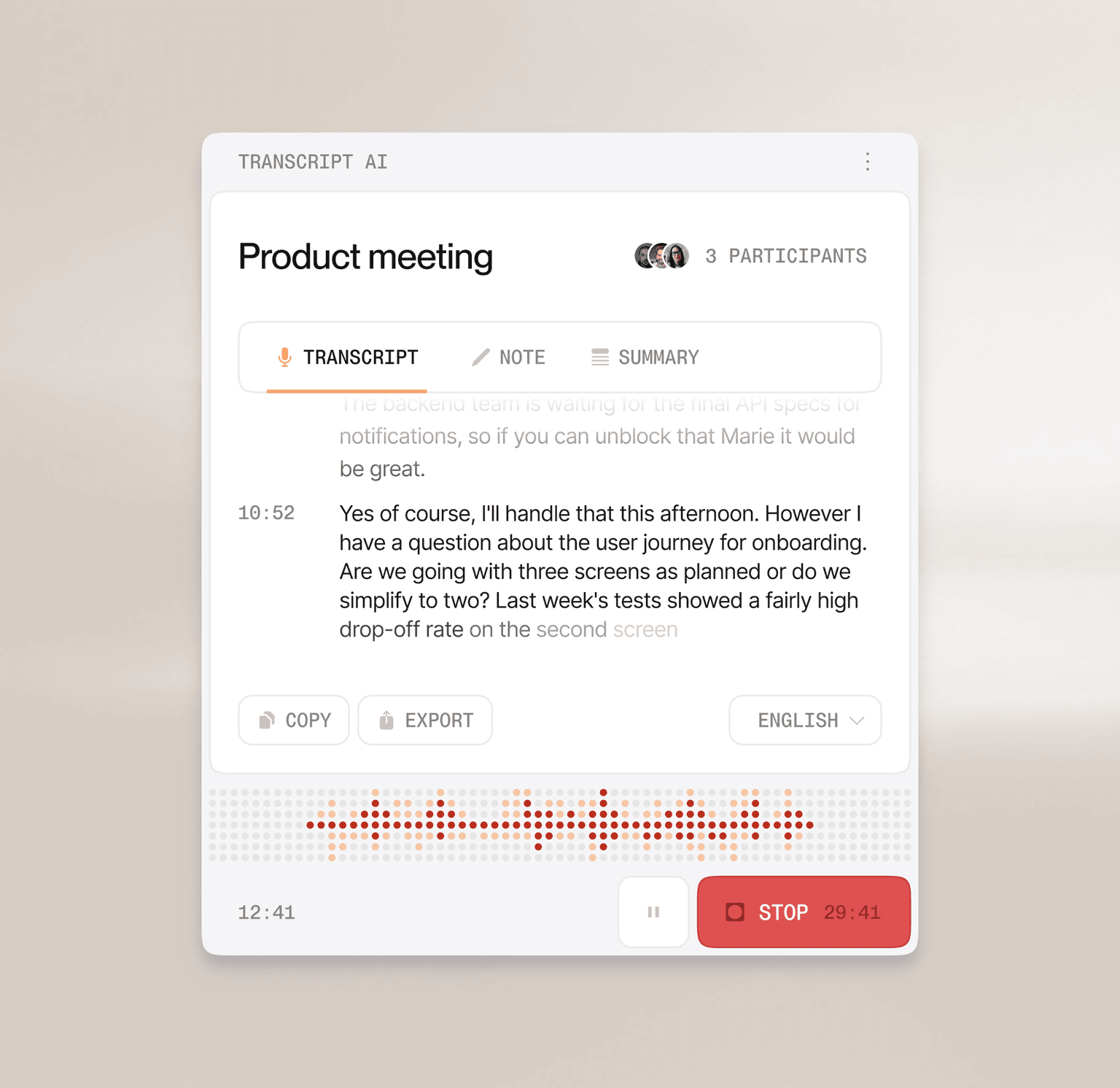 UI showcase variant 3